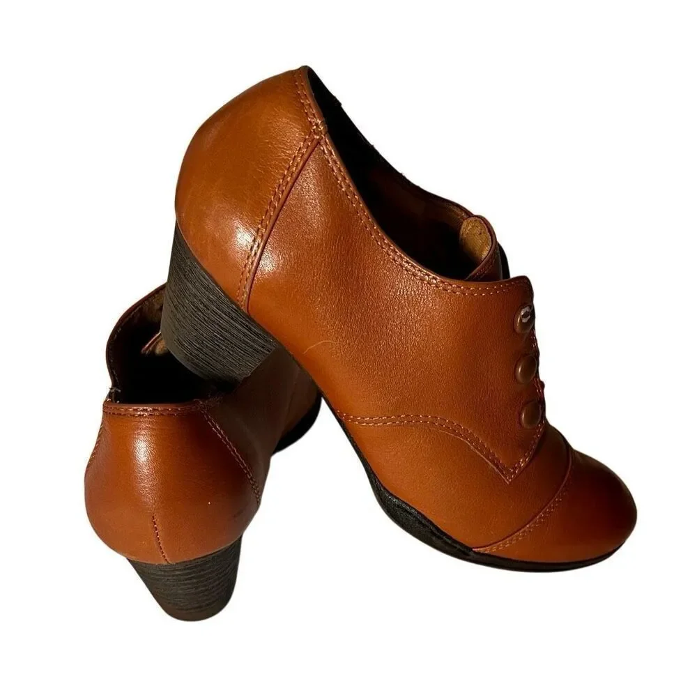 Montana Artisan Crafted Womens Shoes Caitlyn 8.5M Ankle Boots Tan Soft Leather